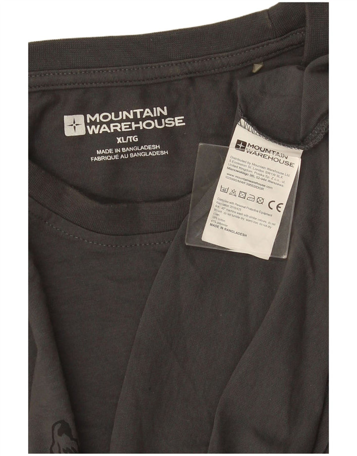 Mountain Warehouse Herre grafisk T-shirt Top XL Grå Bomuld