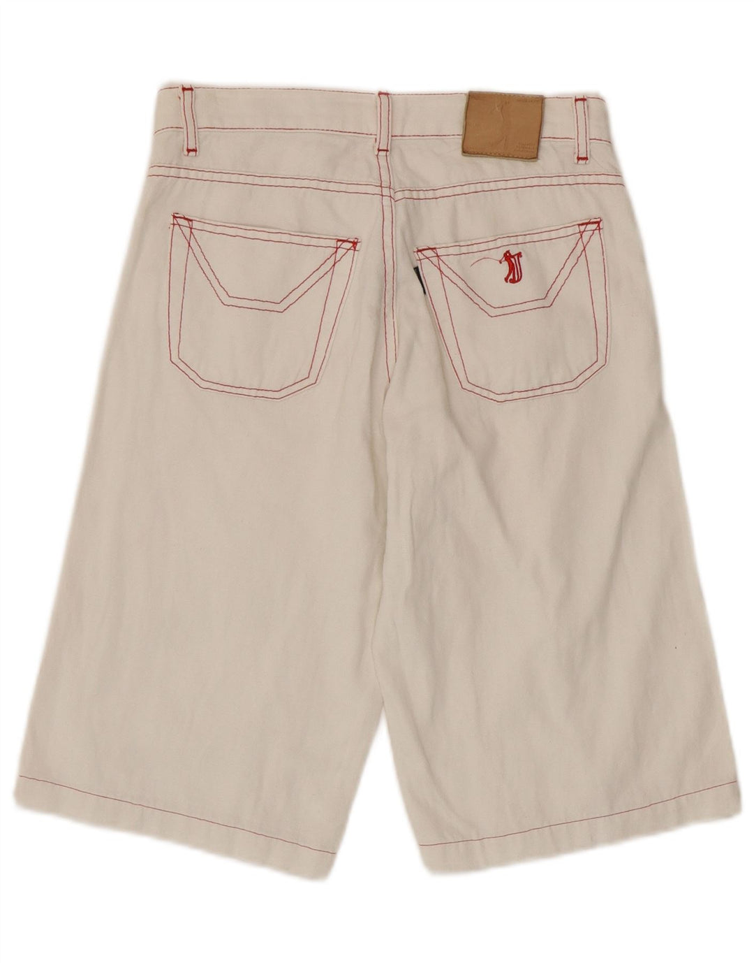 Jeckerson Herre grafiske Bermuda Shorts W28 Små hvide bomuld