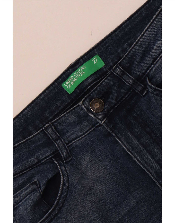 Benetton Dame Skinny Jeans W27 L27 Blå