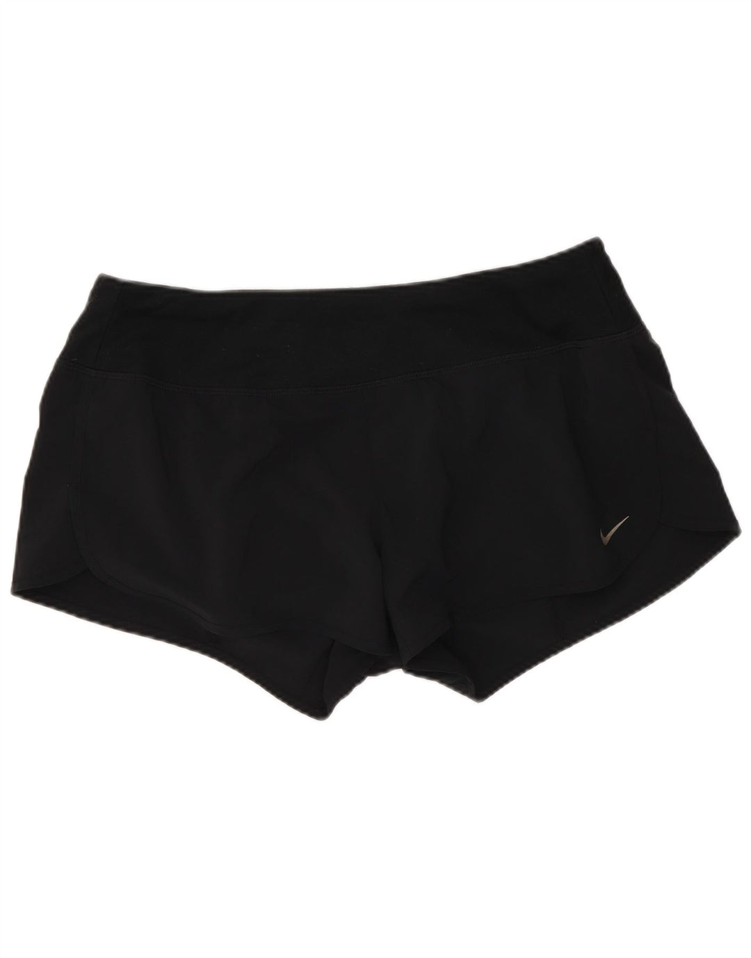 Nike Dame Dri Fit sportsshorts UK 14 Medium Sort Polyester