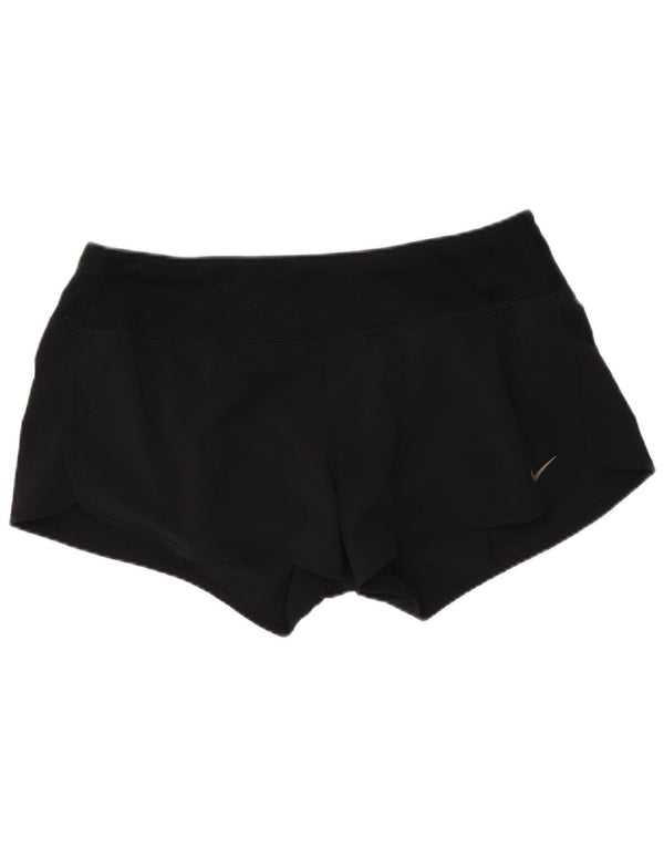 Nike Dame Dri Fit sportsshorts UK 14 Medium Sort Polyester