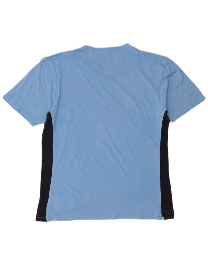 Champion Herre T-shirt Top Medium Blue Colourblock Bomuld