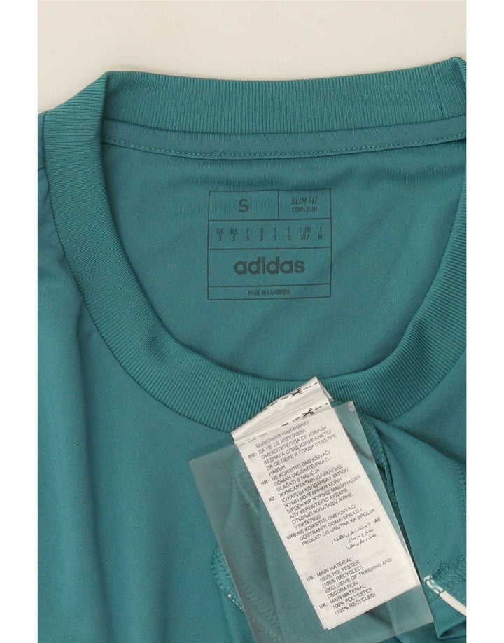 Adidas Herre Aeroready Slim Fit T-Shirt Top Lille turkis polyester
