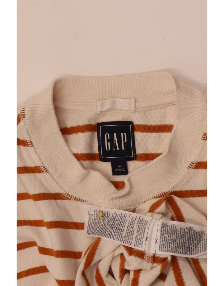 Gap Herre Top Langærmet Medium Off White Stribet bomuld