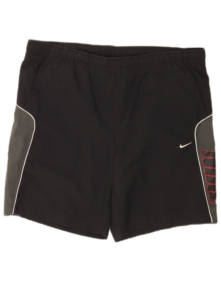 Nike grafiske sportsshorts til mænd, store sorte Colourblock Polyester