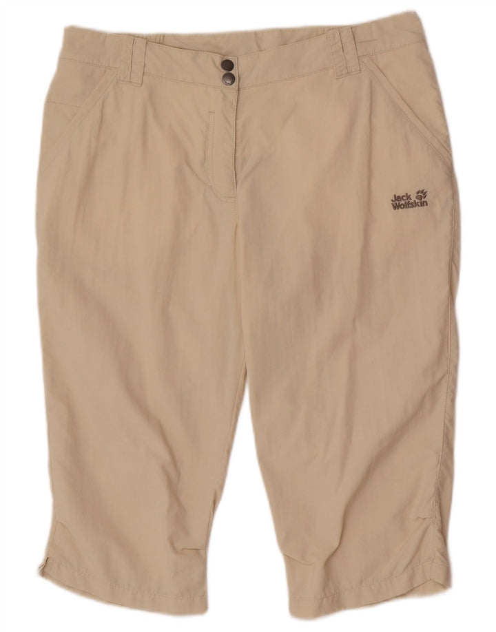 Jack Wolfskin Dame Chino Shorts UK 12 Medium W32 Beige Polyamid