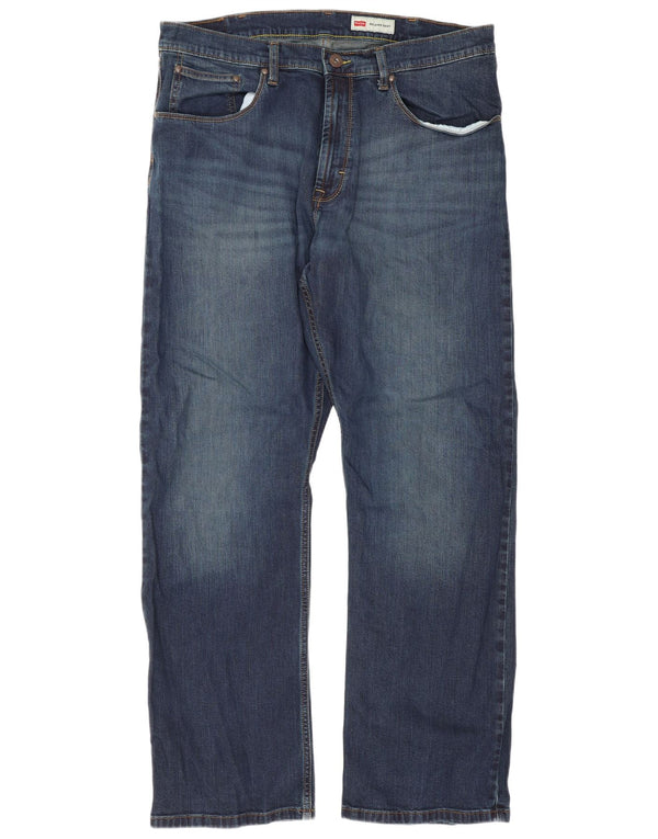 Wrangler Herre Relaxed Fit Bootcut Jeans W36 L30 Blå Bomuld
