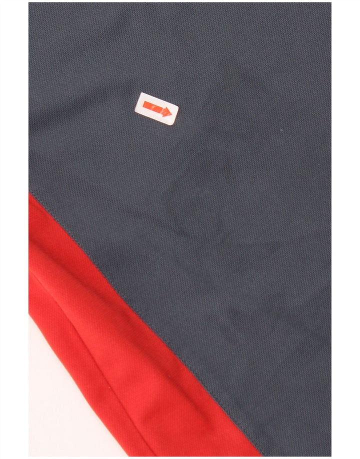 ADIDAS Herre T-Shirt Top Lille Grå Colourblock Polyester