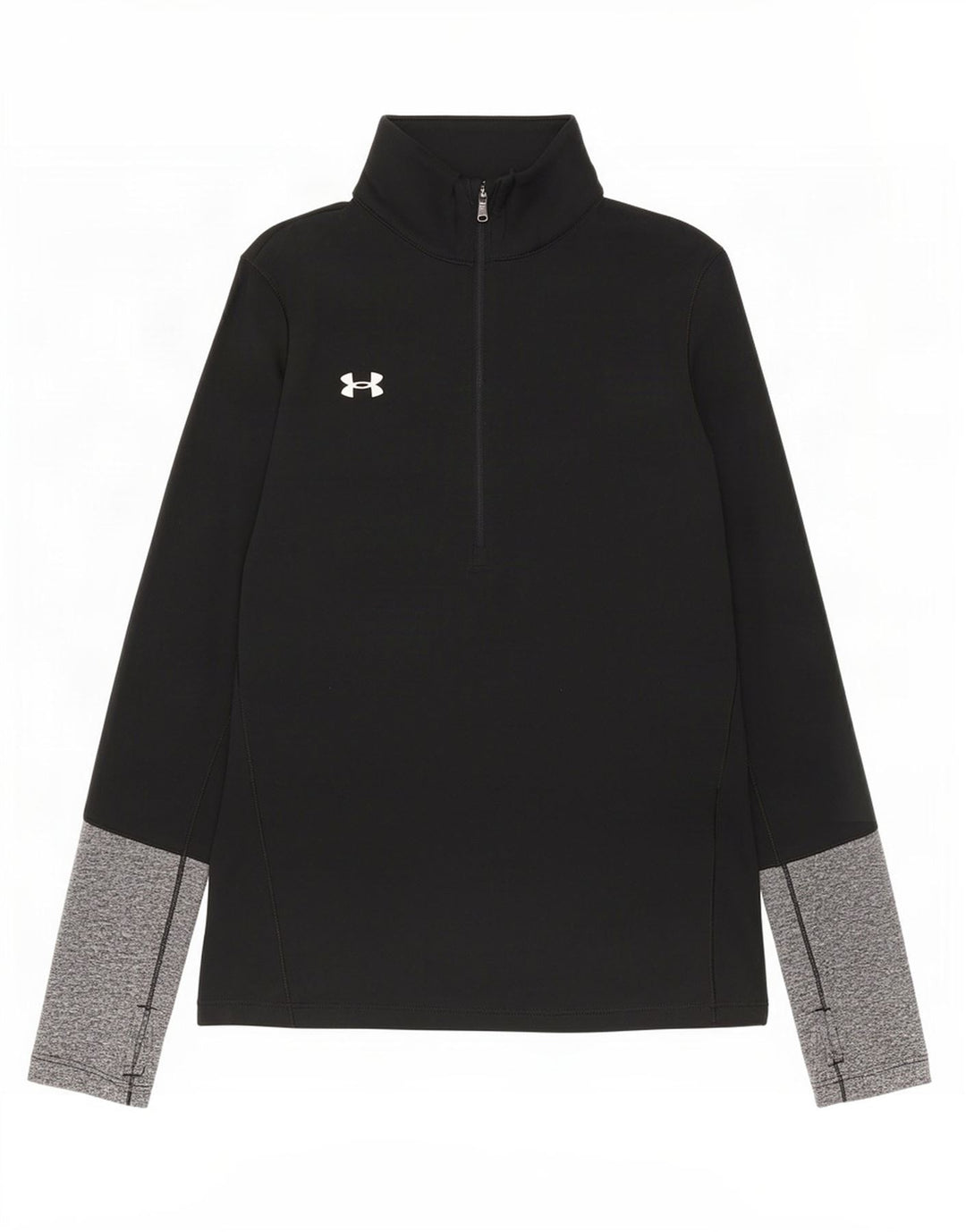 Under Armour Dame Pullover Træningsdragt Top UK 6 XS Sort Colourblock