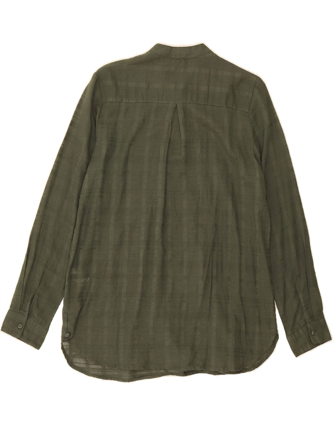 IZOD Womens Long Sleeve Blouse Top UK 10 Small Green Cotton Vintage Izod and Second-Hand Izod from Messina Hembry 