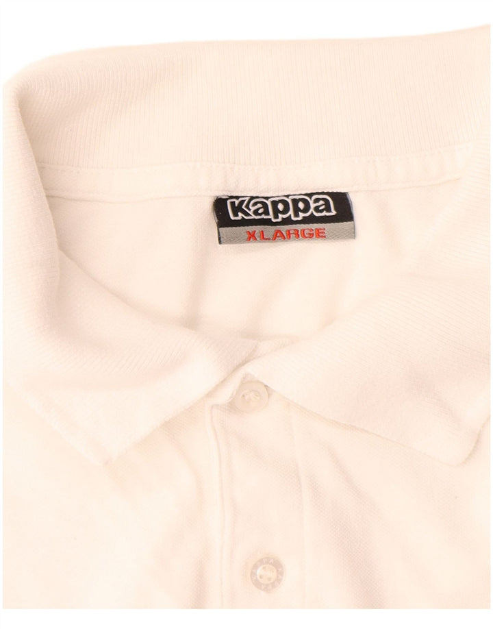 Kappa herre poloshirt XL hvid bomuld
