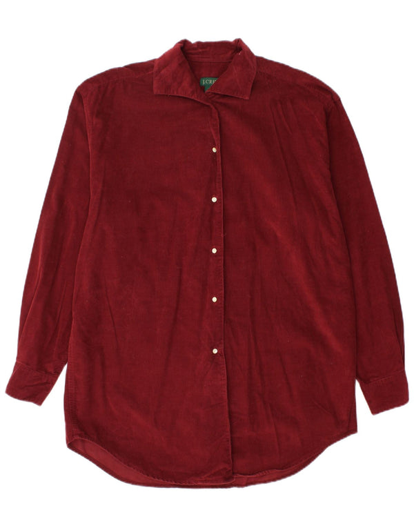 J. CREW Womens Oversized Corduroy Shirt UK 10 Small Bourgogne Bomuld