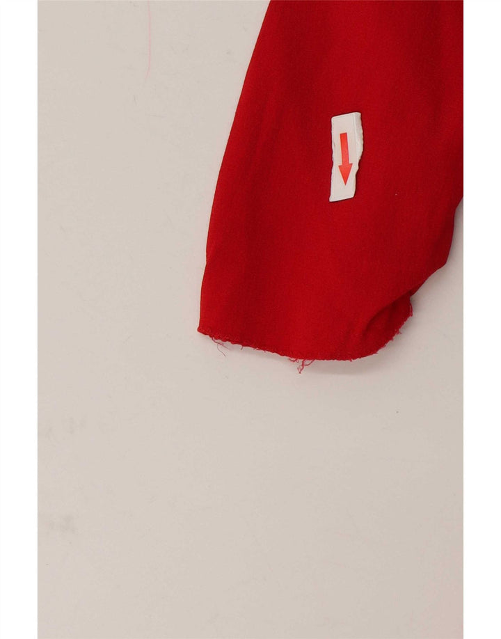 Luisa Spagnoli Langærmet Wrap Dress til kvinder IT 46 Large Red Acetate