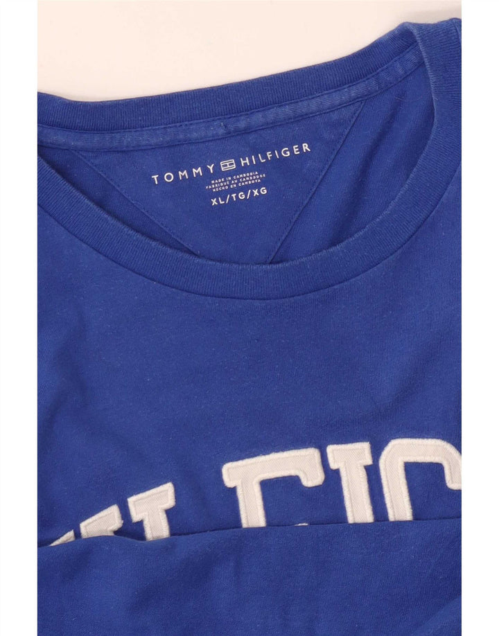 Tommy Hilfiger Herre Grafisk T-Shirt Top XL Blå