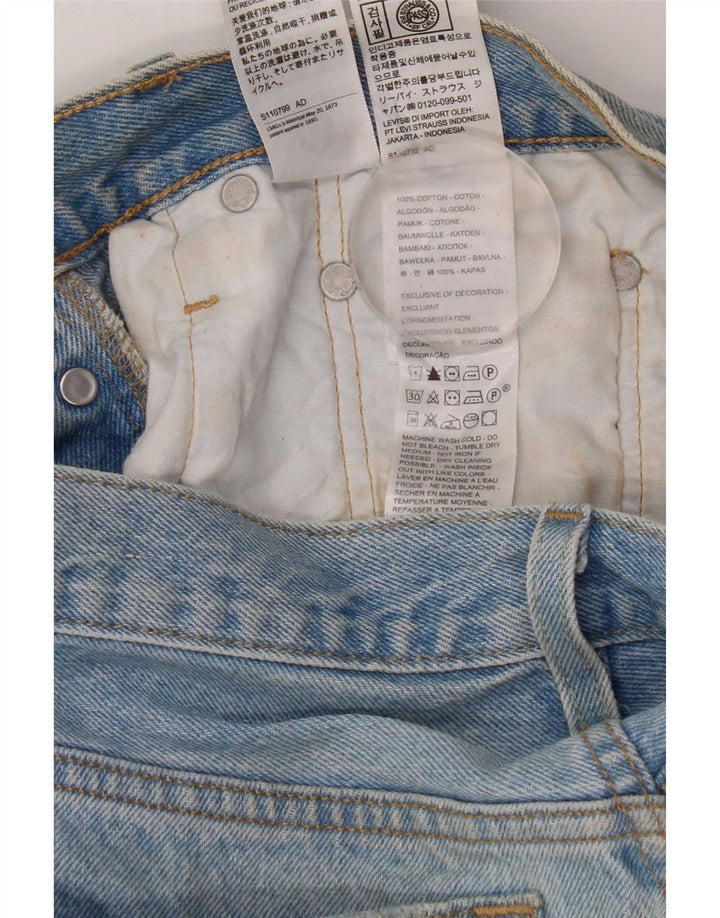Levi's Womens 501 Distressed Denim Shorts W26 Små blå bomuld