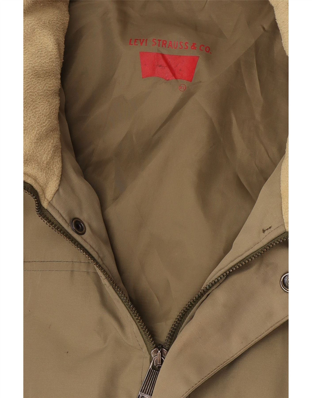 Levi's Herre Windbreaker Jacket UK 42 XL Khaki