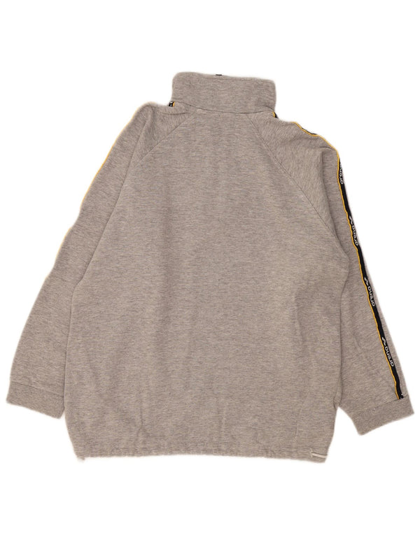 Arena Herre grafisk lynlås-hals sweater Jumper Medium Grå Colourblock