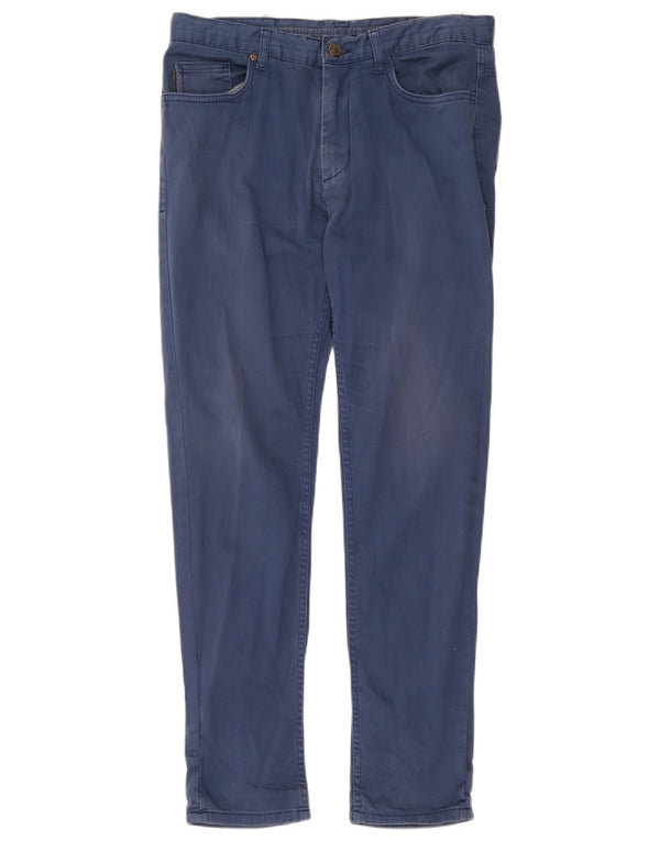 Zara Herre Slim Casual Bukser EU 42 Large W32 L29 Blå Bomuld