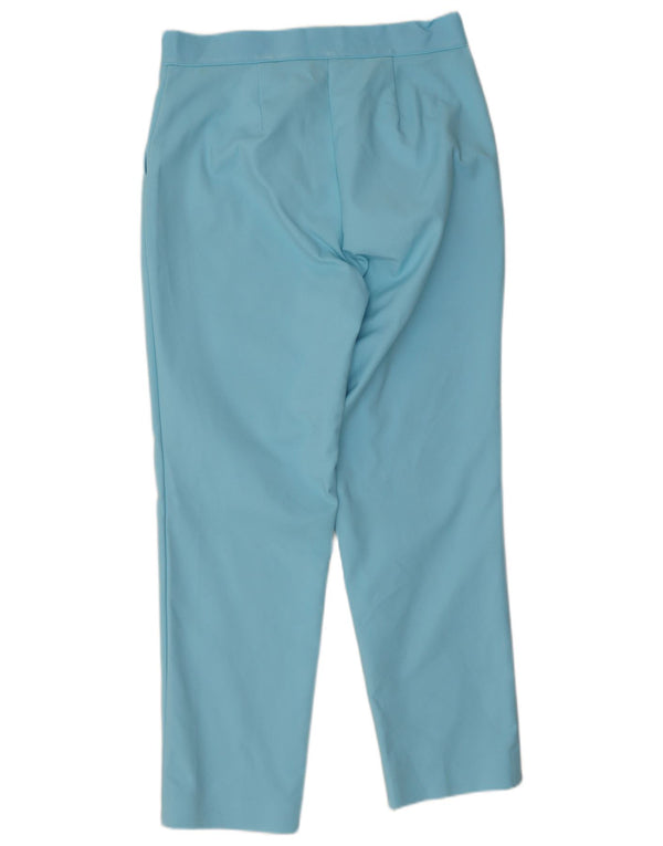 Marks & Spencer Dame Cropped Trousers UK 10 Small W28 L25 Blue Bomuld