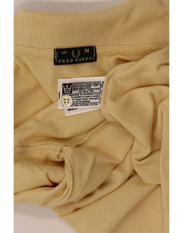 Fred Perry Dame Polo Shirt UK 14 Medium Beige Bomuld