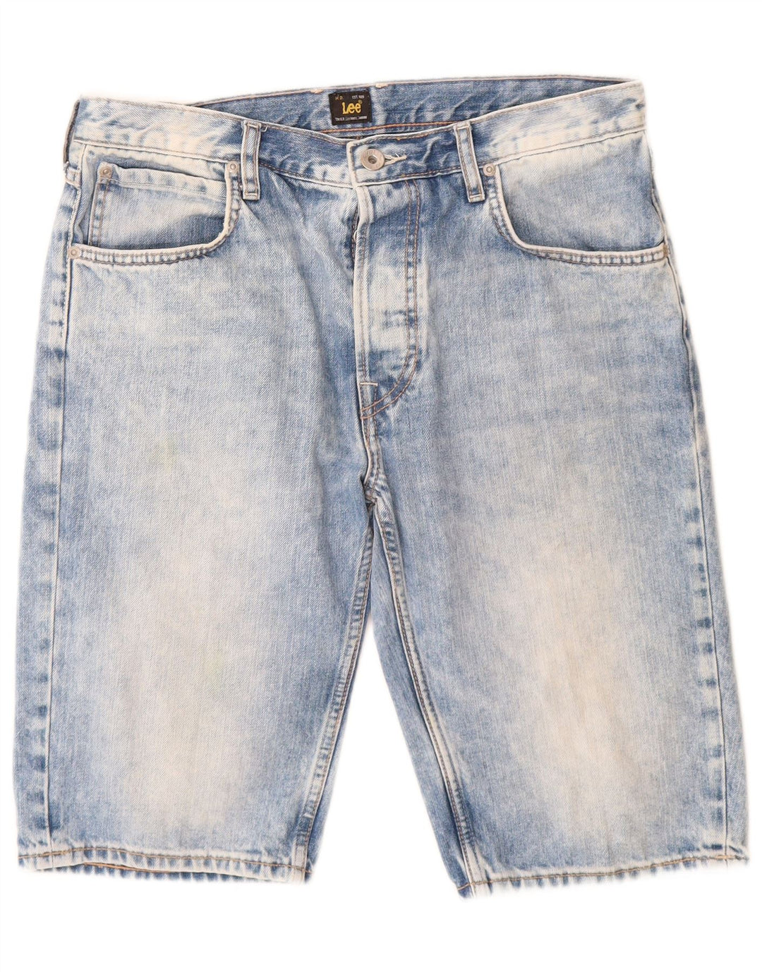 Lee Herre Denim Shorts W32 Medium Blue Bomuld