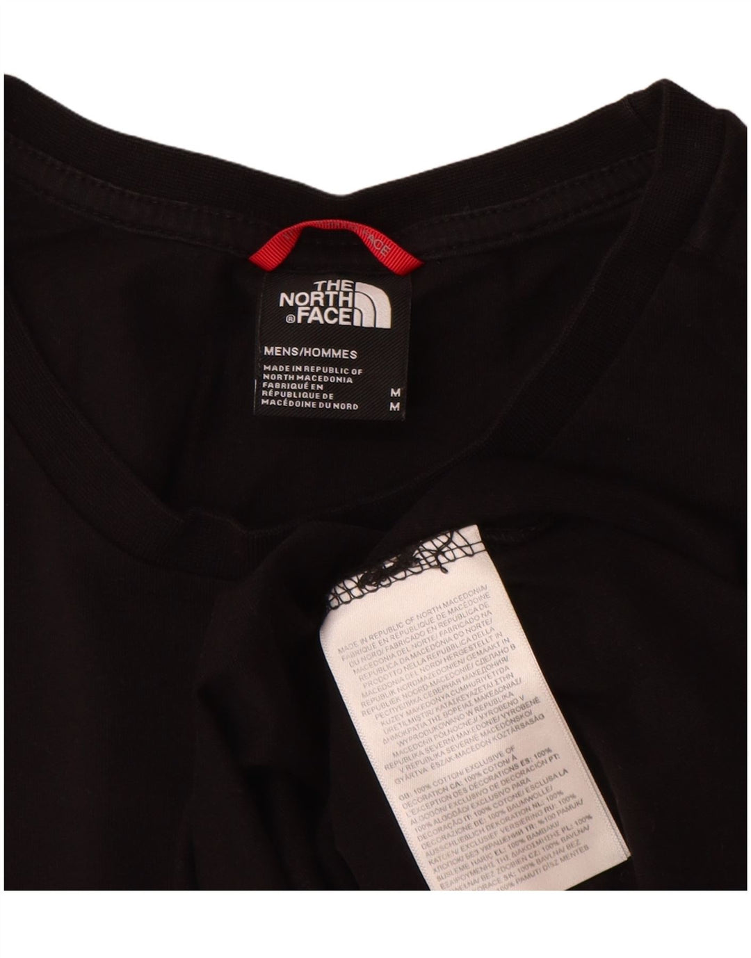 The North Face Herre grafisk T-shirt Top Medium Sort Bomuld