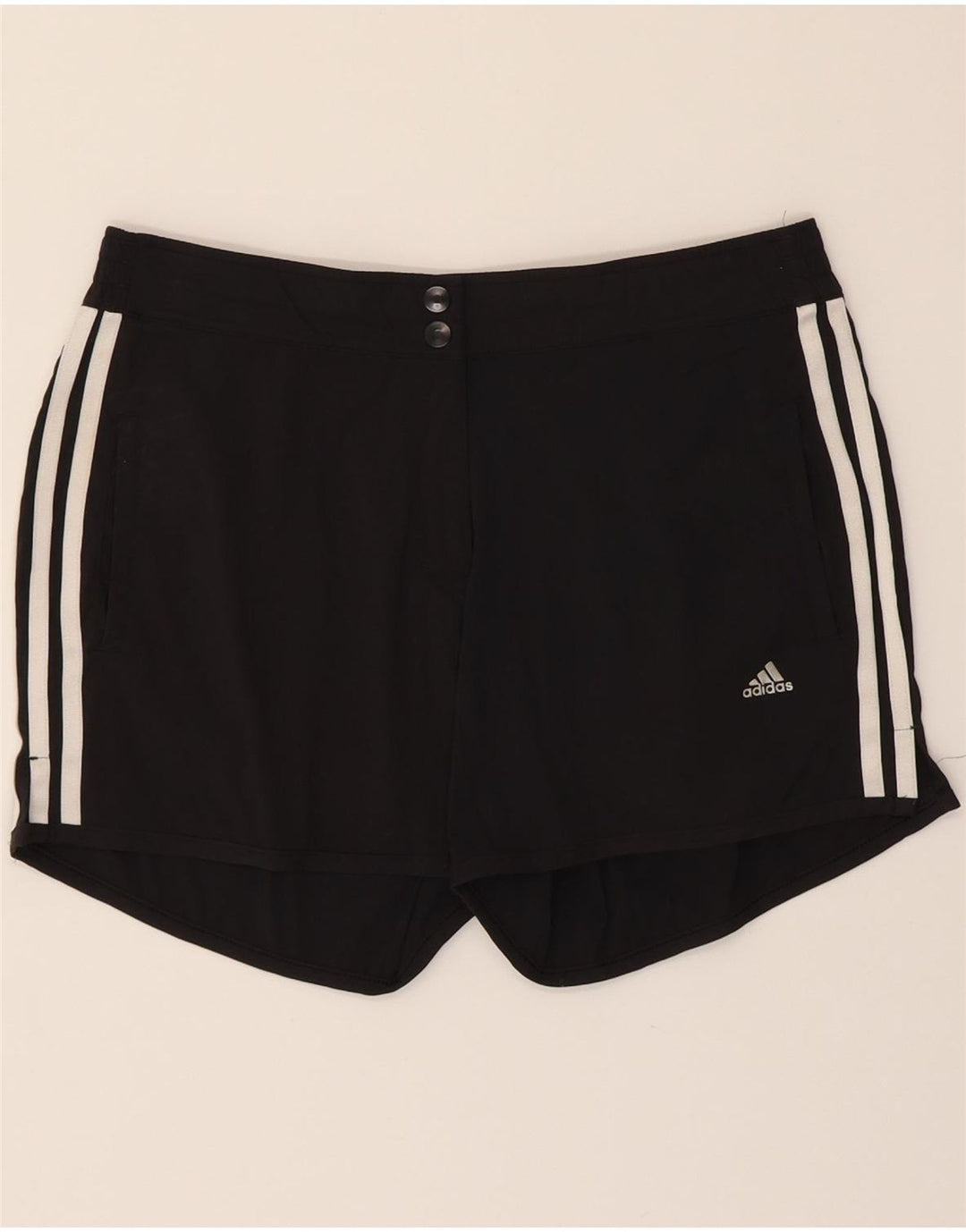 ADIDAS Womens Climalite Sport Shorts UK 14 Medium  Black Nylon Vintage Adidas and Second-Hand Adidas from Messina Hembry 