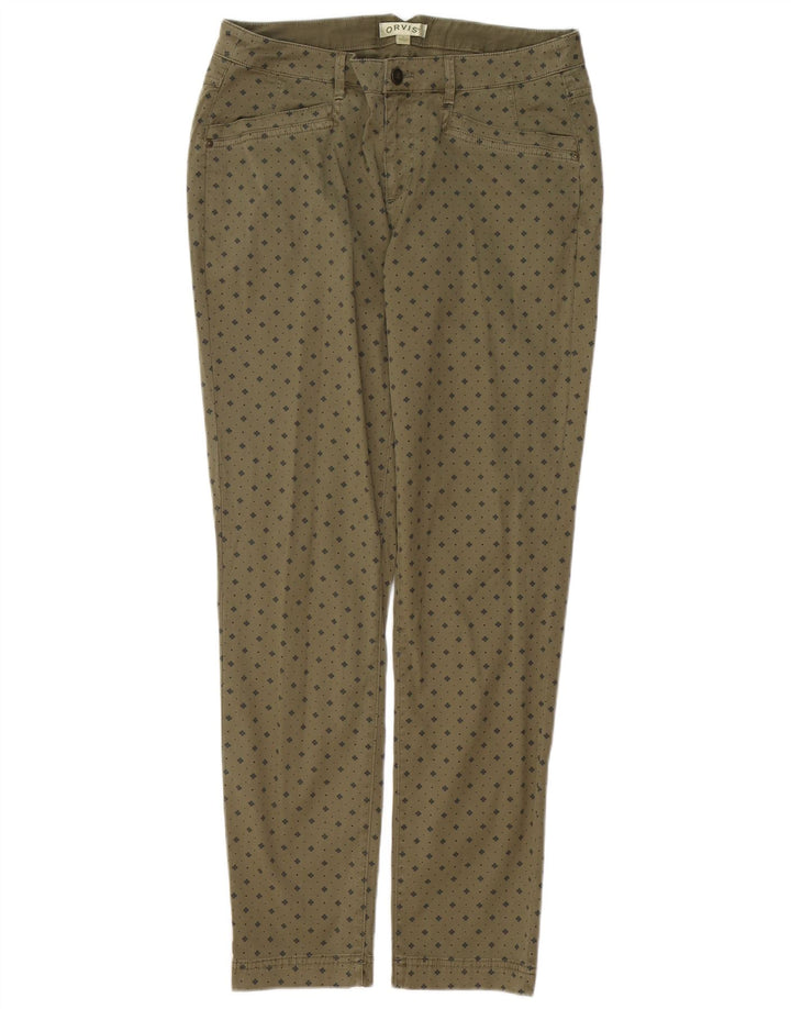 ORVIS Slim Casual Bukser til kvinder US 8 Medium W30 L29 Khaki plettet bomuld
