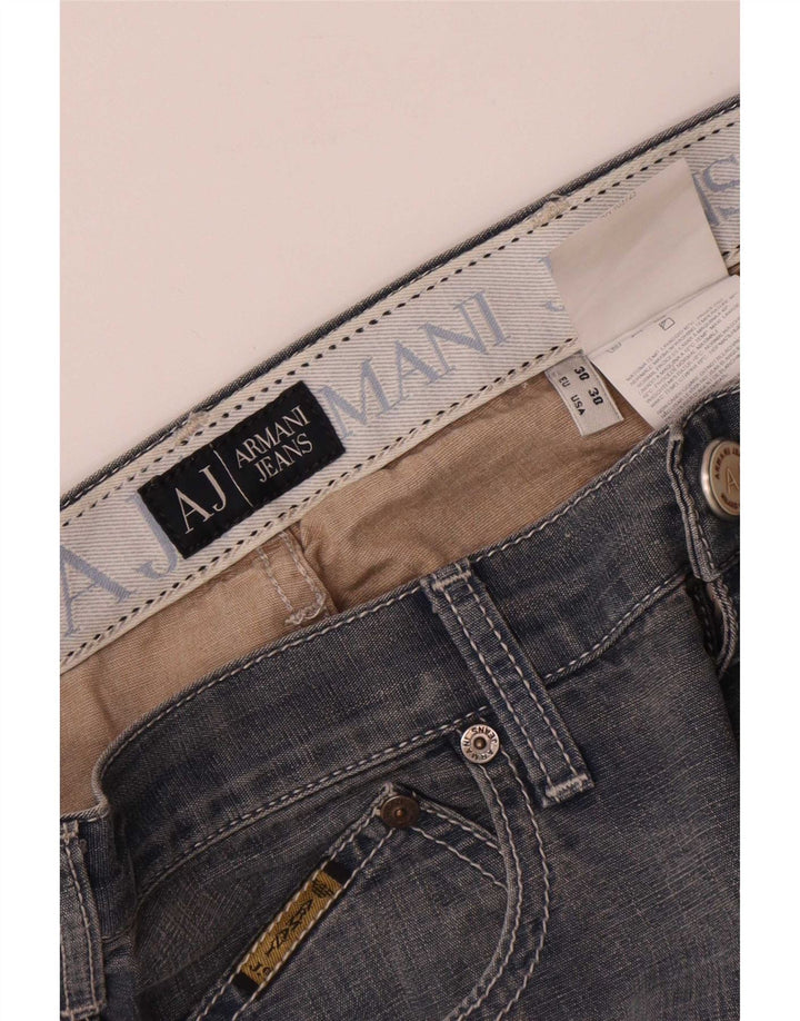 Armani Dame Straight Jeans W30 L30 Blå Bomuld