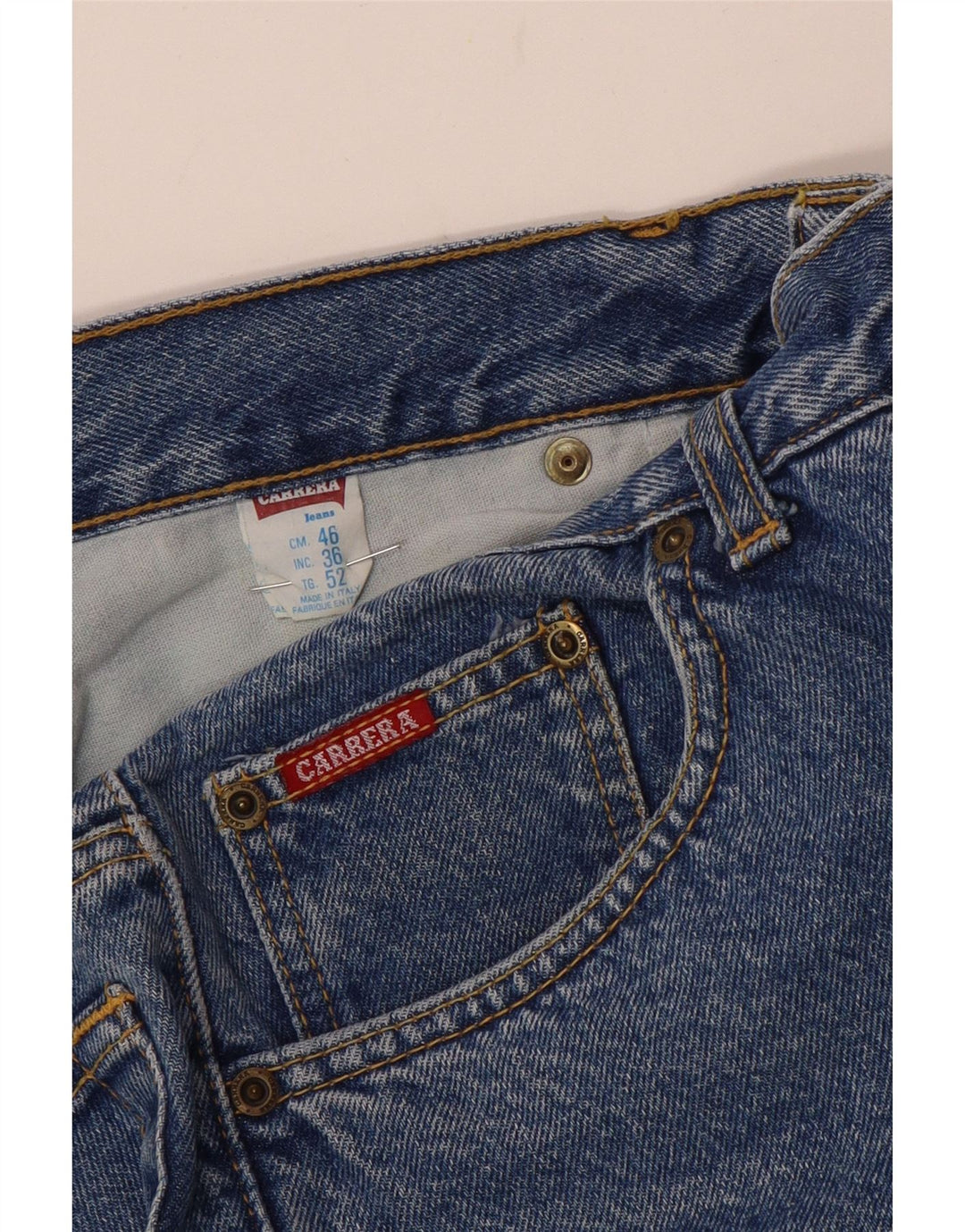 Carrera Straight Jeans til mænd W36 L33 Blå Bomuld