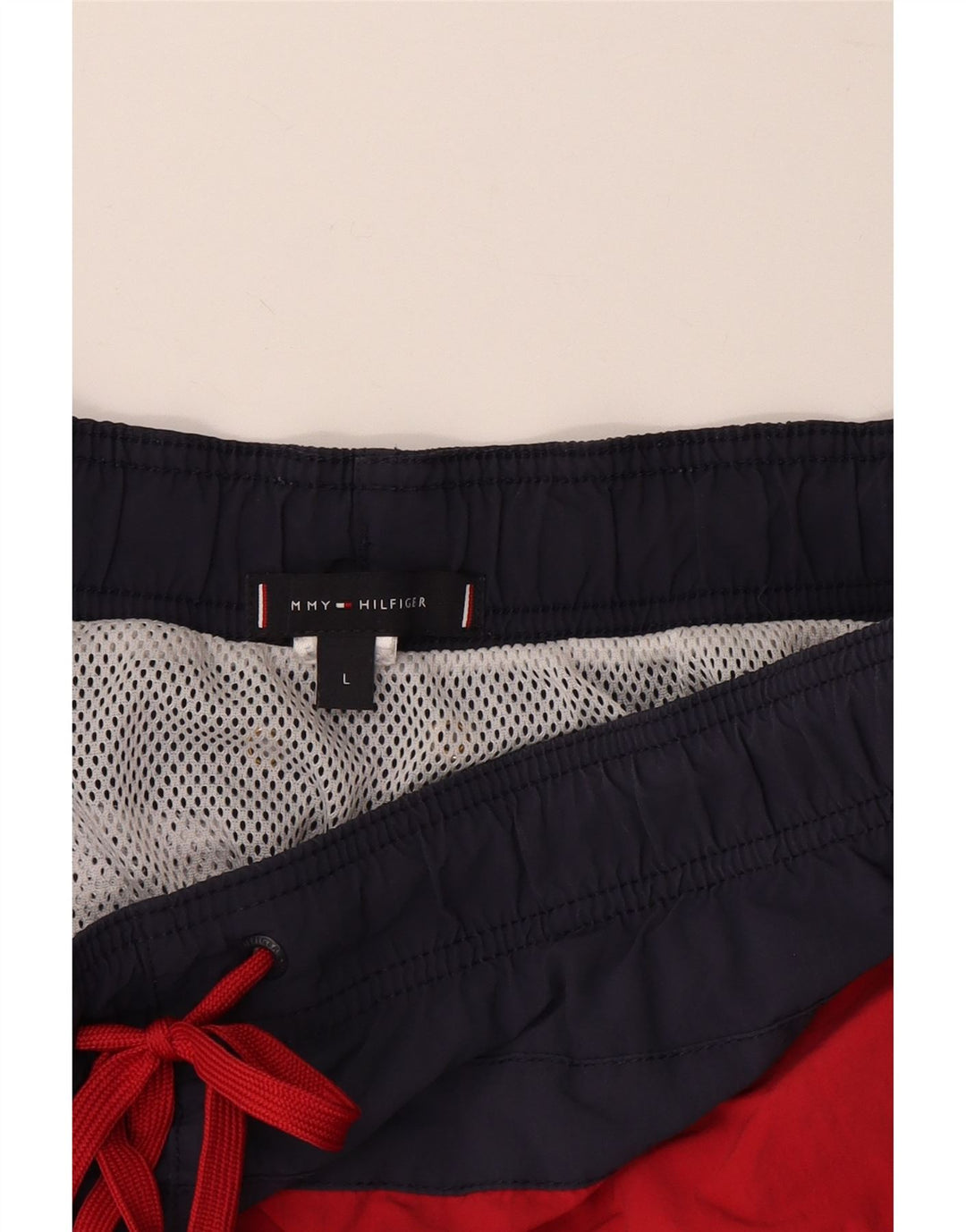 TOMMY HILFIGER Badeshorts til mænd Large Navy Blue Colourblock