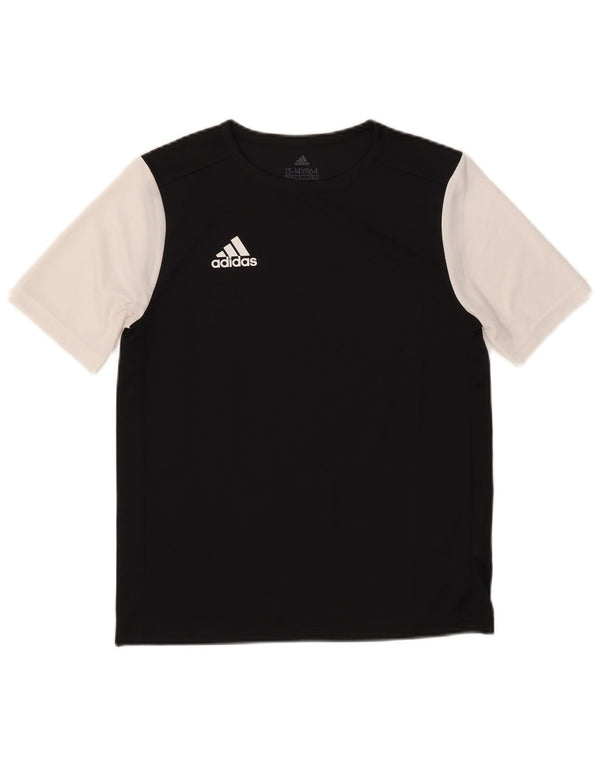 Adidas Boys Aeroready T-Shirt Top 13-14 år Sort Colourblock Polyester