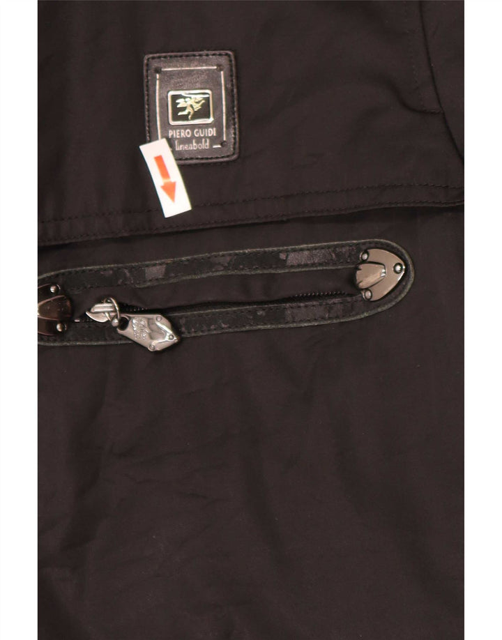 Piero Guidi Herre Utility Jacket UK 44 2XL Sort Bomuld