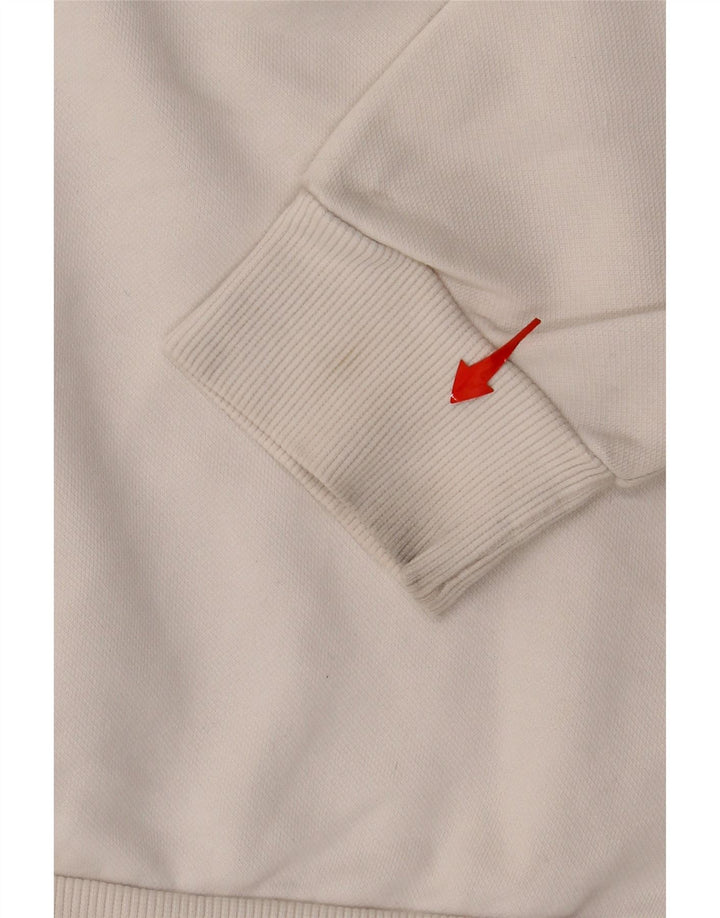 PUMA Mens Graphic Sweatshirt Jumper Small White Cotton