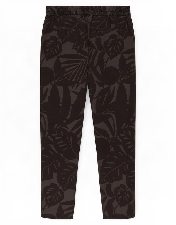 Gap Womens Tapered Cropped Trousers Small W27 L25 Black Floral Lycra