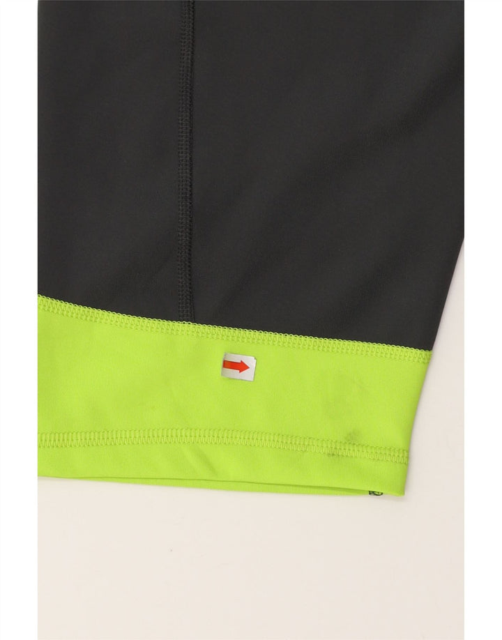 ADIDAS Dame Climalite Capri Leggings UK 20/22 XL Grå Colourblock