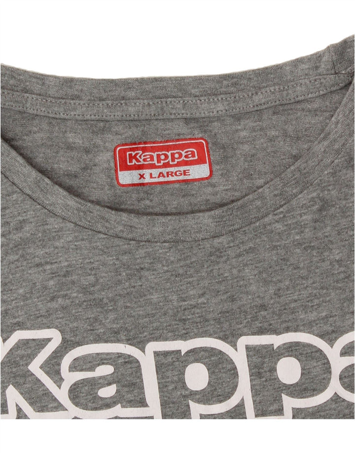 KAPPA Womens Graphic T-Shirt Top UK 18 XL Grey Vintage Kappa and Second-Hand Kappa from Messina Hembry 