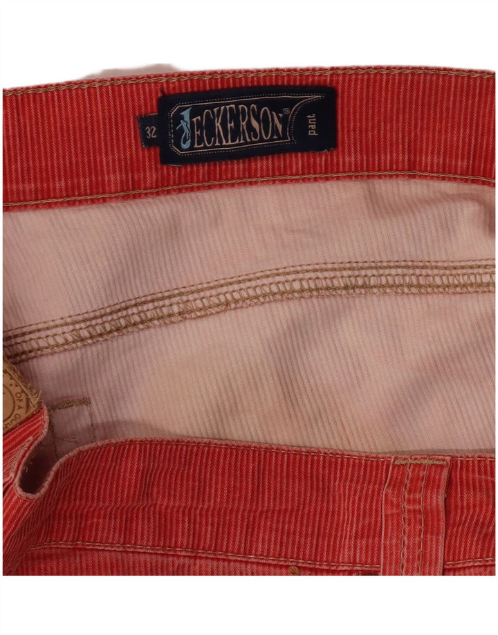 JECKERSON Lige fløjlsbukser til mænd W32 L33 Rød