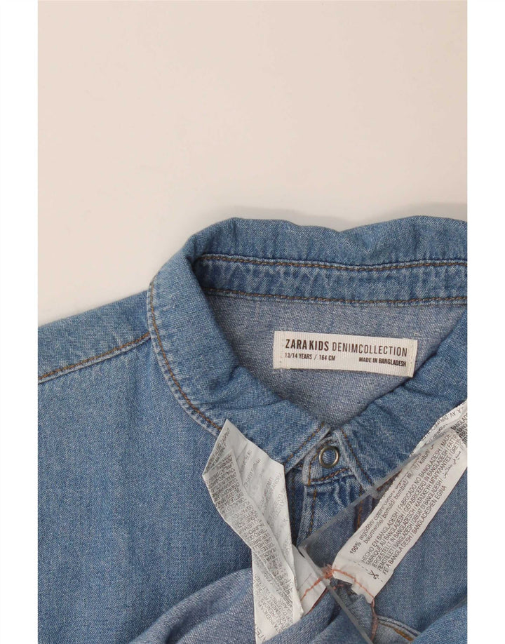 Zara Boys Denimskjorte 13-14 år Blå Bomuld
