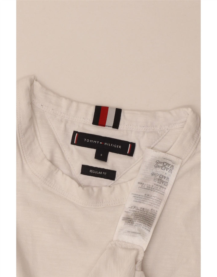 Tommy Hilfiger Herre Regular Fit T-Shirt Top Lille Hvid Bomuld