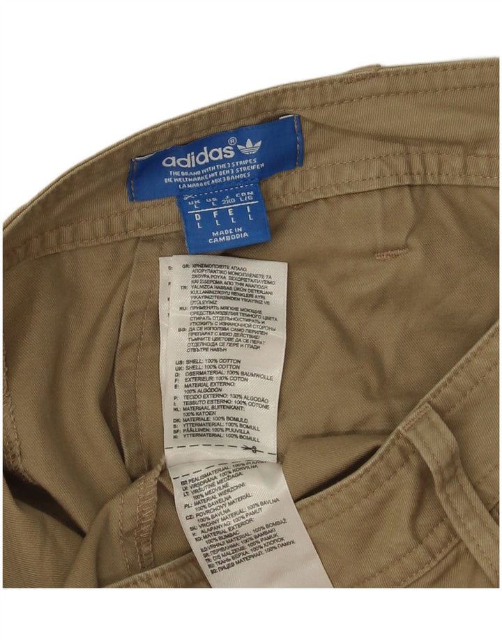 Adidas Herre Chino Shorts Large W38 Khaki Bomuld