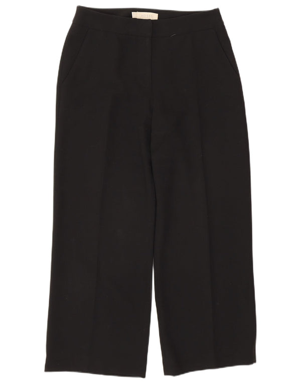 HOBBS Dame Loose Fit Cropped Trousers UK 8 Small W27 L24 Black