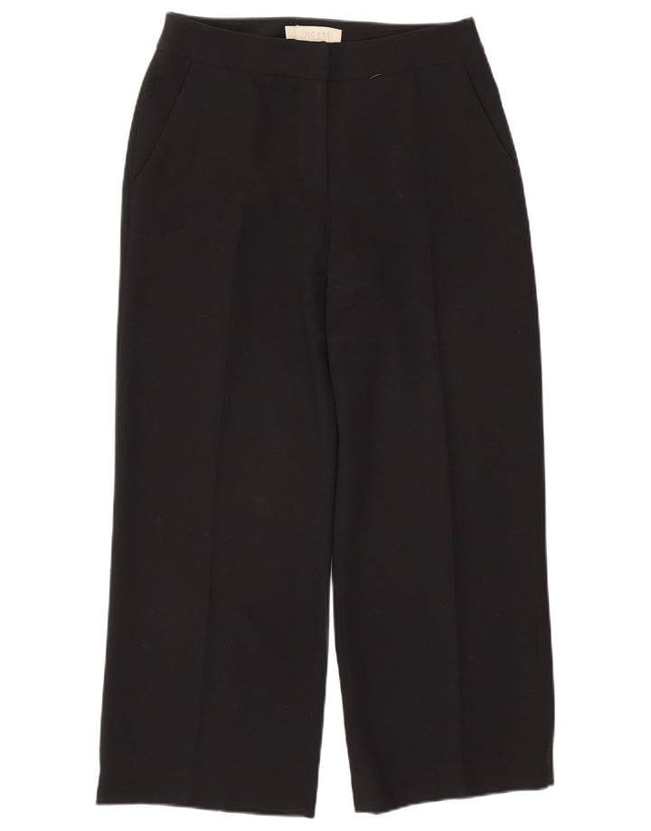 HOBBS Dame Loose Fit Cropped Trousers UK 8 Small W27 L24 Black