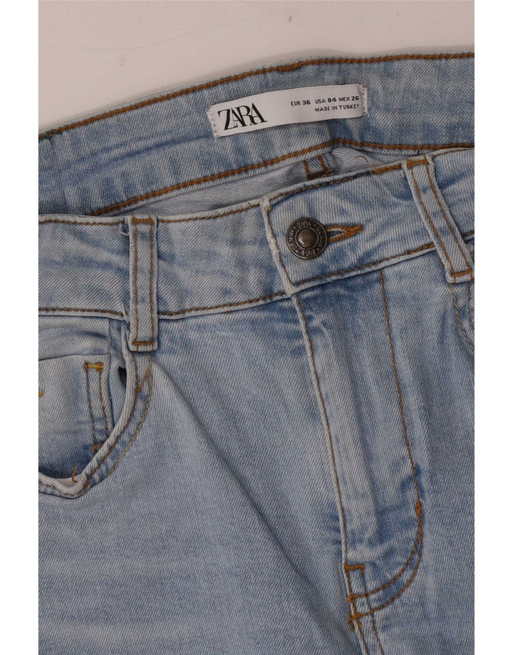 Zara Dame Flared Jeans EU 36 XS W26 L33 Blå