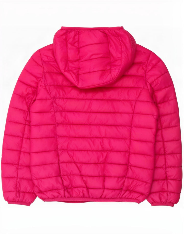 Benetton Piger Polstret Hættejakke 7-8 år Medium Pink Polyamid