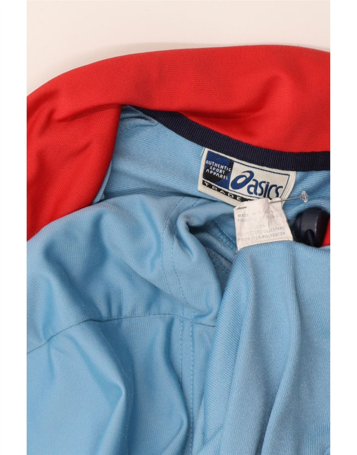 Asics Boys træningsdragt topjakke 11-12 år Blå Colourblock Polyester