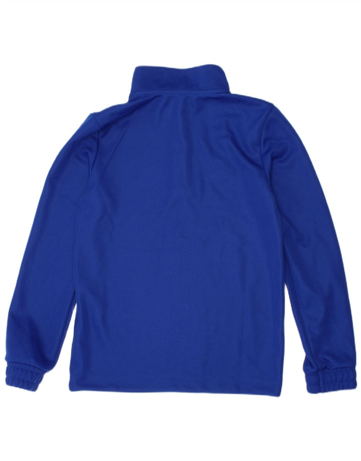 ADIDAS Boys Aeroready Zip Neck Pullover Træningsdragt Top 7-8 år Blå