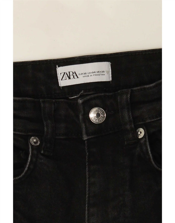 Zara Dame Bootcut Jeans EU 36 XS W26 L25 Sort