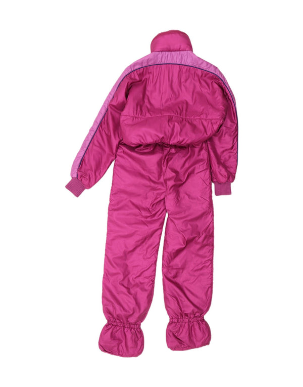 Ellesse Girls Ski Jumpsuit 11-12 År Pink Colourblock Nylon Retro