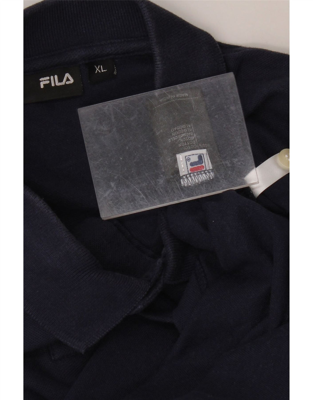 FILA Mens Polo Shirt XL Navy Blue Cotton